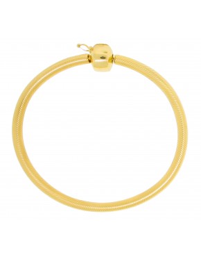 Pulseira bracelete fio redondo para berloque em ouro 18k - 0027789 Pulseira bracelete fio redondo para berloque em ouro 18k - 0027789